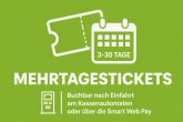 Mehrtagestickets im Parkhaus Haufeld Mehrtagestickets im Parkhaus Haufeld